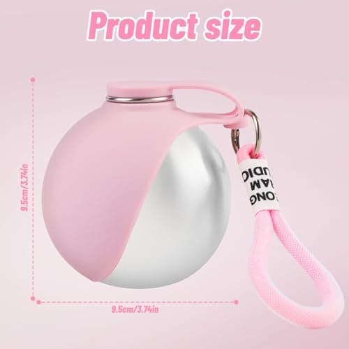 Portable Dog Water Bottle - 2-in-1 Pet Water Bottle with Foldable Silicone Bowl, Stainless Steel Dog Travel Water Bottle, Leak Proof & Compact, Ideal for Outdoor Walking Hiking Travels, 285ml — view 2