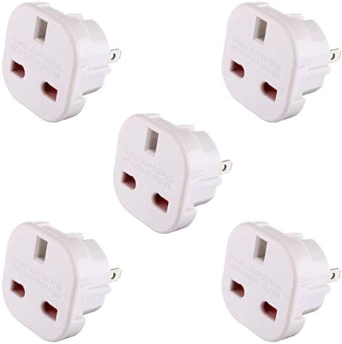TEC UK - 5 X UK to US Travel Adaptor suitable for USA, Canada, Mexico, Thailand - Refer to Description for country list