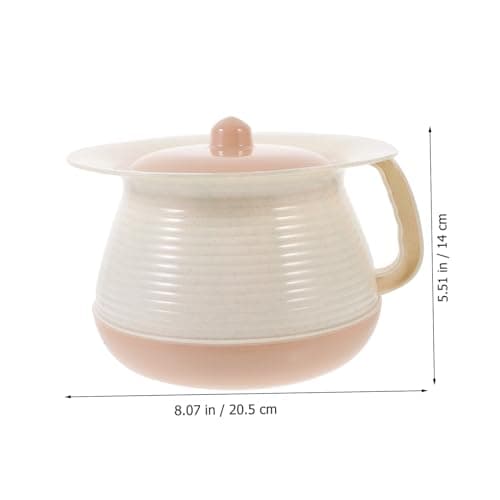 GAROZATION Boy Girl Urine Pail Plastic Portable Home Spittoon Lid Bedside Boys and Girls Chamber Pot Urine Bucket for Camping Travel Potty Toilet — view 2
