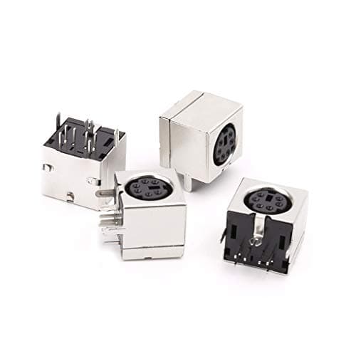 SHYYOULQE 10pcs 6-pin Din Socket Connectors PS-2 Female Plug PCB Solder Connector PC Travel Adapter Converter — view 5