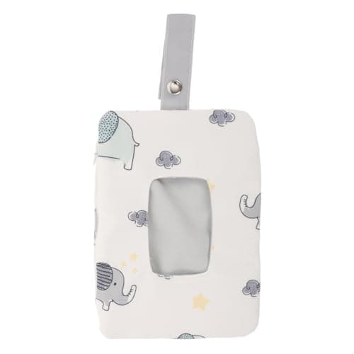 JOINPAYA Reusable Wipes Dispenser Pouch Large Capacity Polyester Cotton Travel Holder for Baby Wipes Easy-Carry for Cars and Offices