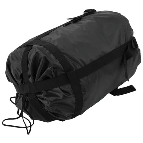 Chiffonade 2-Pack Compression Stuff Sacks Oxford Fabric Ultralight Sleeping Bag Compression Storage for Camping Hiking Travel 16.9x9.1in(Black) — view 6