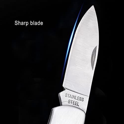 LLHQAMT Fruit Knife, 3 Pieces of All Steel Foldable Small Kitchen Knife, All Steel Handle, Small and Easy to Carry, Exquisite and Beautiful, Suitable for Most Types of Vegetables and Fruits(4.9 inch) — view 5