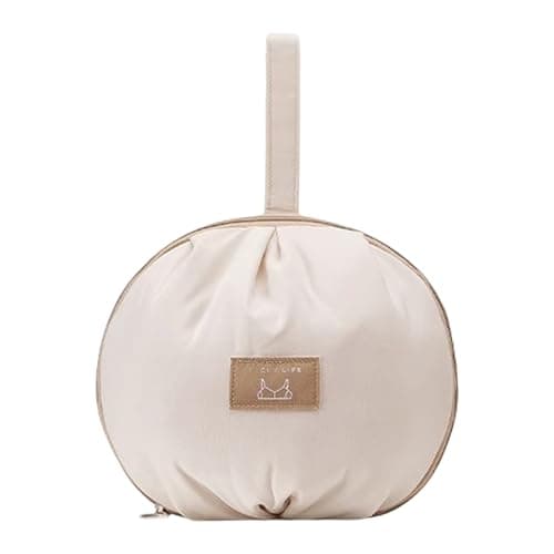 Spherical Travel Underwear Organizer, Waterproof Oxford Cloth Lingerie Pouch, Large Capacity Bra Storage Bag with Handle for Travel & Home