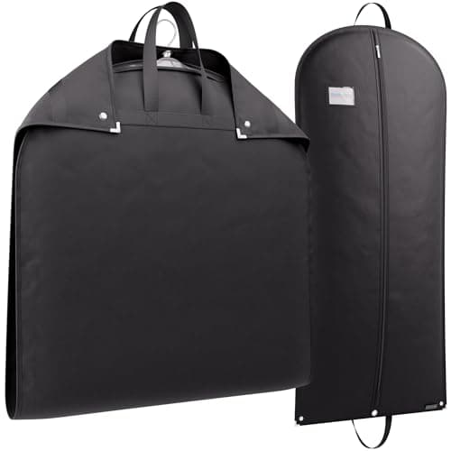 HANGERWORLD 40 Inch Black Breathable Suit Cover Carrier Protector Travel Bag with Handles