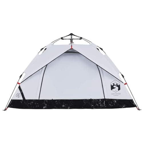 Ziaphsol Dome Camping Tent for 3 People White Darkened, Waterproof Family Tent with Quick Release, Ventilated, with E Connection, Lightweight Pack Size for Outdoor, Trekking and Festival — view 4