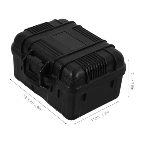 HEMOTON Portable Plastic Toolbox Lightweight Design and Reinforced Corners, Multi-purposes Tools Case for Travel and Personal Use, Small Capacity Storage Box for Back to School Decor — view 3