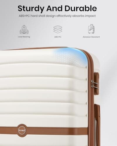 Kono 3PCS ABS+PC Hard Shell Suitcase Set: Cabin, Medium, Large Luggage — view 4