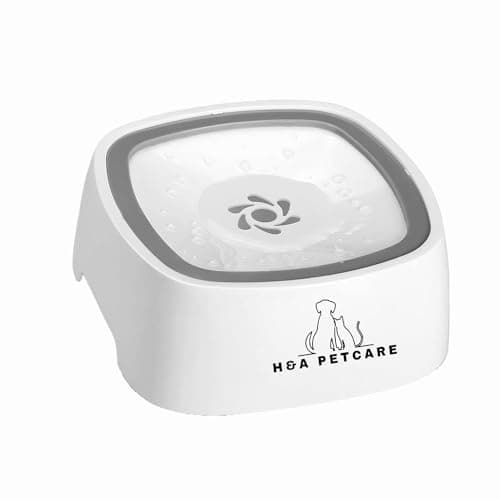 H&A PETCARE Non Spill Dog Water Bowl, 1.5L, Anti Splash, Grey