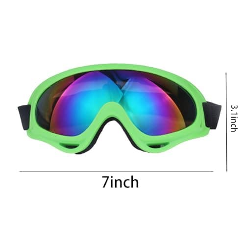 Snow Goggles Men Women, Motorcycle Anti Fog UV400 Spherical Lens (Green) — view 2