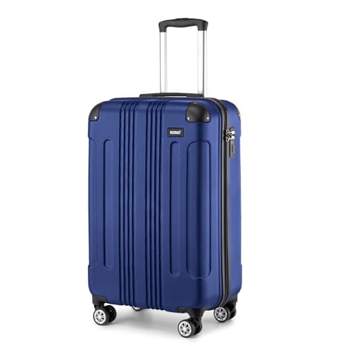 Kono Cabin Suitcase ABS Lightweight Hard Shell Carry on Luggage (Navy)