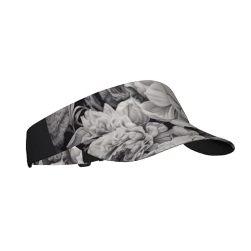FBGHHTY Floral Graphite Print Uv Protection Breathable Cap Unisex Sports Sunscreen Hat Fishing Golf Beach Travel Black — view 2