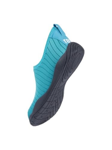 Two Bare Feet Slip-On Aqua Shoes – Unisex Water Shoes for Swimming, Beach, Surf, Pool & Travel – Quick Dry Barefoot Design with Non-Slip Sole (Teal, UK 6) — view 4