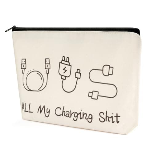 Charging Cable Travel Bag, Cable Organiser Bag with Zipper (Style 2)