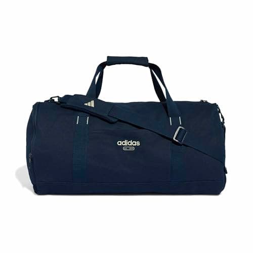 adidas Unisex Canvas Duffel Bag Duffel_Bag, Night Indigo/Ivory, One Size