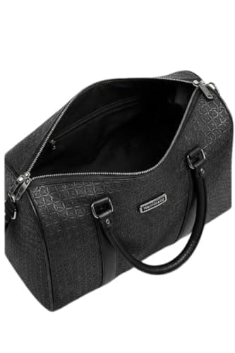 Black Travel Duffel Bag 45cm Cabin Size Carry On Holdall, Lightweight Weekend & Overnight Bag with Shoulder Strap, Gym & Sports Bag for Men & Women — view 4