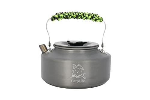 CarpLife Slim Kettle Hand Finished with Paracord Handle – Lightweight Travel Kettle Camp Coffee Pot for Fishing, Camping, Caravans on Outdoor Open Fires, Fire Pits, Gas Stove for Portable Coffee Tea