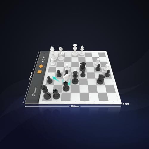 Chessnut Go Ultimate Portable Travel Electronic Chessboard with Full Piece Recognition and Strong Magnetic Adhesion - Perfect Desk or Travel Size (Grey) — view 3