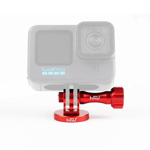 HSU Aluminium Alloy Tripod Mount Adapter with Thumbscrew for GoPro (Red) — view 2