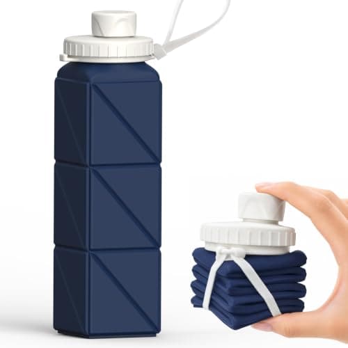 BEAUTAIL Collapsible Water Bottle 610 mL, Silicone Travel Water Bottle