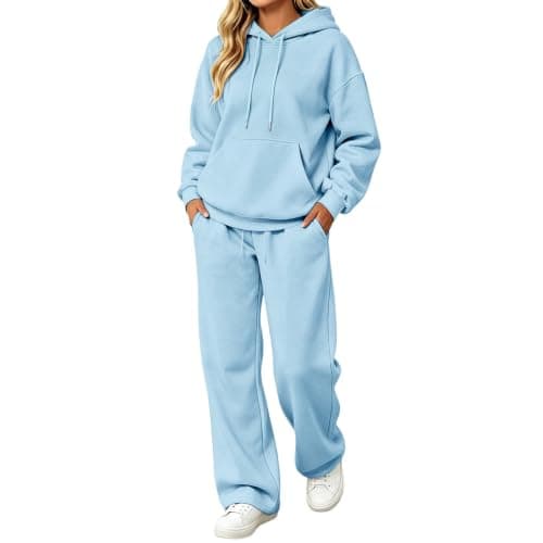Tracksuit Womens Full Set Pullover Hoodie Wide Leg Trousers 2 Piece Outfits — view 3