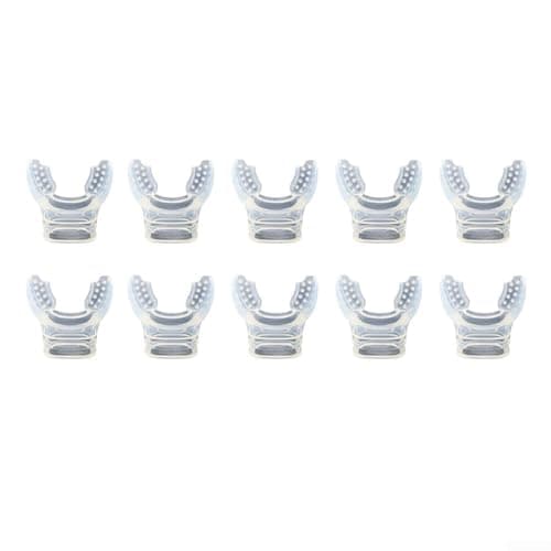 Honseadek 10 Pack Silicone Snorkel Mouthpiece for Scuba Diving