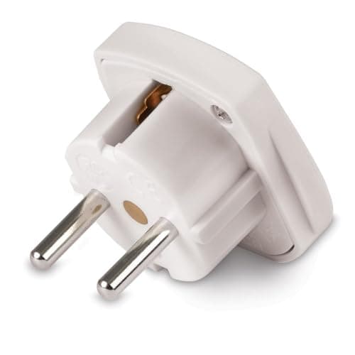 Q4U 9825 Travel Adaptor White UK to EU Europe European Plug Adapter UK to EU, UK 3 Pin to Plug pack of 6 — view 2