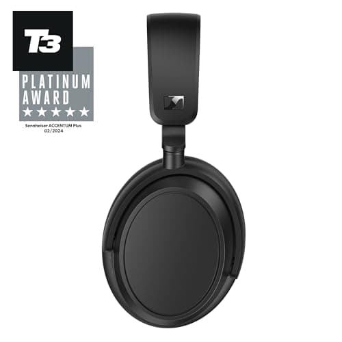 Sennheiser ACCENTUM Plus Wireless Bluetooth Headphones Noise Cancelling - Quick-Charge Feature, Up to 50HR Playtime, Adaptive Hybrid ANC, Over Ear Headphones for Traveling, School, Black — view 3