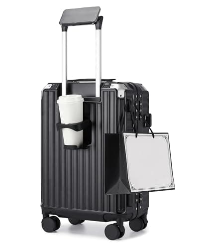 Kono 20 Inch Cabin Suitcase with Cup Holder, 39L PC Carry On Luggage
