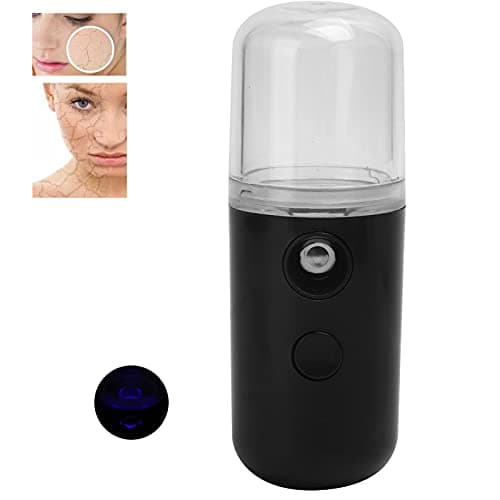 XOYIXOYI Facial Mist Spray, for All Skin Types, Portable Water Atomizer, Fine Mist Hydration, USB Rechargeable, Travel Size (Black) — view 6