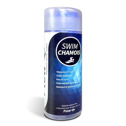 Flow Swim Chamois - Quick Dry Towel for Swimming, Diving, Triathlons, and Other Water Sports (Blue) — view 2