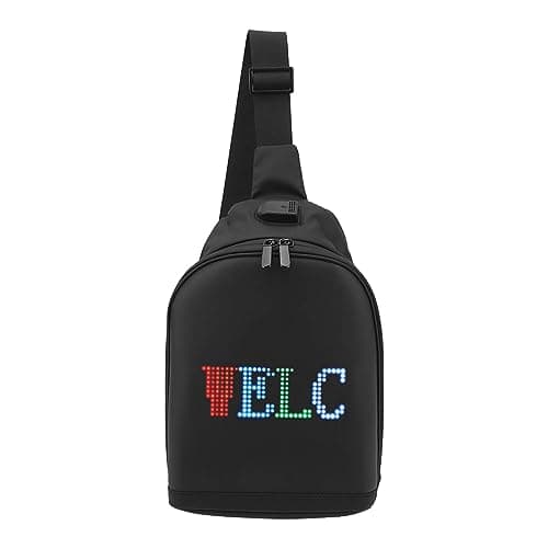 Fashion Sling Bag LED Display Fanny Pack with Programmable Screen Connection for SPOTLED App Oxford Cloth Material for Waist Packs