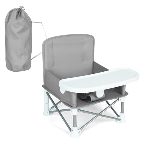 MFSLOVE Portable Booster Seat with Feeding Tray for Babies Toddler Booster Seat for Dining Baby Feeding Seat Baby Camping Chair,Travel Chair for 6 Months to 3 Years