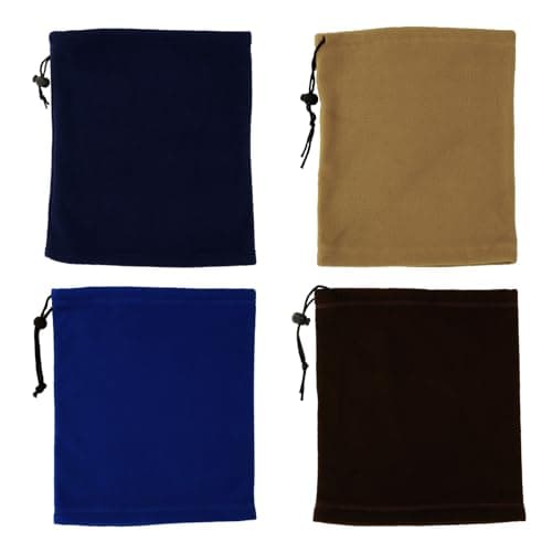 SMEHCF 4 Multipurpose Neck Gaiter Neck Warmer Scarf Face Half Mask for Women Men Skiing Fishing Hiking Cycling Motorcycle Breathable Washable Wind-poof Khaki Royal Blue Coffee Navy Blue — view 2