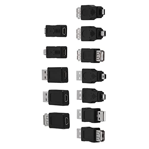 Sxhlseller 12 Pack USB 2.0 Adapter Kit Micro Mini Type A Coupler Set — view 2