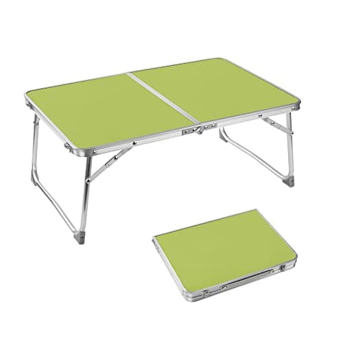 Qimu 60cm Folding Table,Camping Table Portable Picnic Table Lightweight Aluminum Folding Dining Table Outdoor Garden Small Fold Up Dining Desk for Party BBQ Outdoor Camping Cooking