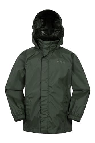 Mountain Warehouse Pakka Kids Waterproof Rain Jacket Khaki 11-12y — view 2