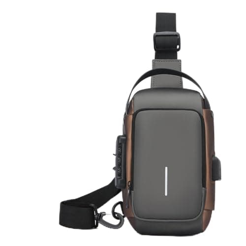 Anti-Theft Unisex Crossbody Sling Bag with USB Charging Port & Lock