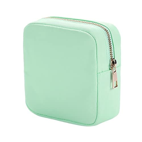Travel Toddler Car Seat Travel Travel Cosmetic Bag Storage Bag Fashion Simple Solid Color Nylon Wash Bag Large Capacity Tech Organizer Travel (Mint Green, One Size)