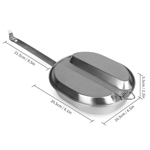 Goetland 304 Stainless Steel US Military Mess Kit Plate Set GI Type Outdoor Camping Hiking Picnic BBQ Beach — view 5