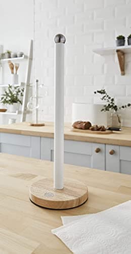 Swan Nordic White Kitchen Accessory Set with Mug Tree and Towel Pole, Bamboo Bases, Easy Storage, Soft Matte Finish, STP1012WHTN — view 6