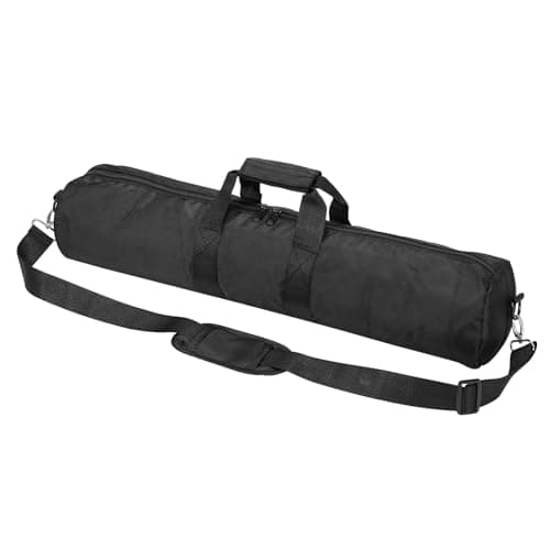 PATIKIL Tripod Carrying Case, 23.6" x 5.1" Heavy Duty Nylon Padded Tripod Bag with Adjustable Shoulder Straps and Handles for Light Stands Umbrellas tripods mic Speaker Stand, Black