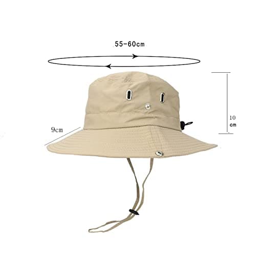 Generisch 2026 Features: Wide Brim Bucket Hat Sun Hat Boonie Hats Fishing Hiking Outdoor Hats for Women Men, gray, One Size — view 3