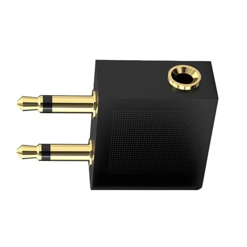 3.5mm Plug Adapter Airline Headphone Converter Adapter Professional Earphone Connector for Travel Aviation Earpieces