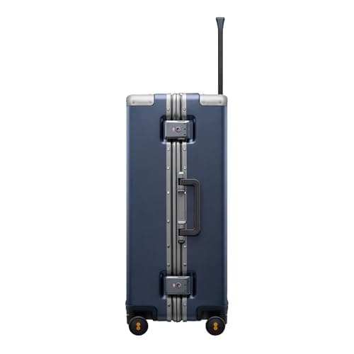 LEVEL8 Zipperless Suitcase Carry On Luggage with Aluminum Frame, 24 Inch Suitcase with Wheels, Polycarbonate Hard Shell Luggage with TSA, Blue — view 2