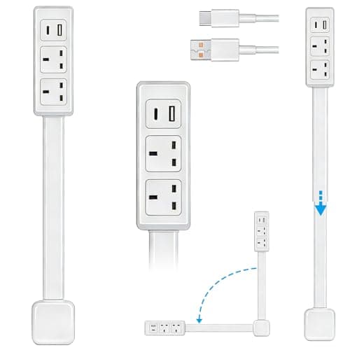 Extendable Rotating Outlet, Electrical Outlet Expander, Desk Extender
