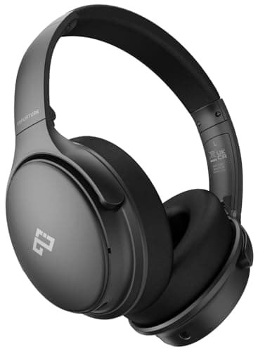 INFURTURE H1 Active Noise Cancelling Headphones, 90H Playtime, Wireless Over Ear Bluetooth Headphones, Foldable Lightweight Headset Deep Bass,Memory Foam Ear Cups,Travel,Office,USB-C Charging