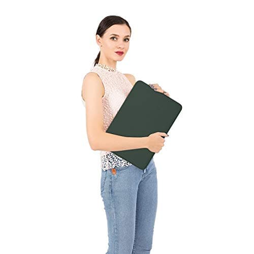 MOSISO 13 inch Laptop Case Neoprene Sleeve with Small Bag,Midnight Green — view 5