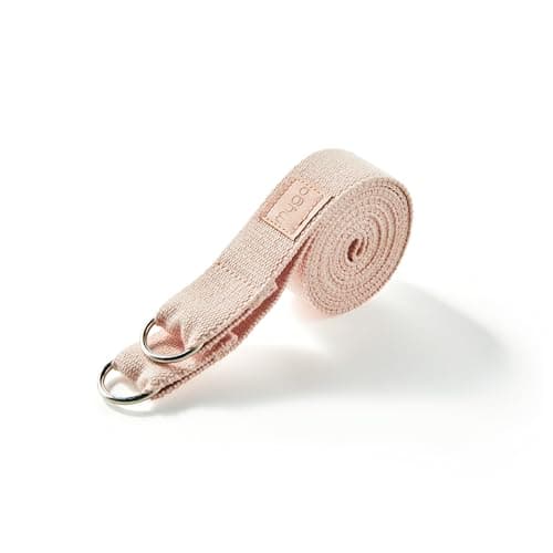 Myga Yoga Strap with D-Ring – 2-in-1 Adjustable Yoga Belt & Mat Carrier Sling – Stretching Strap for Flexibility, Balance, Pilates & Fitness – Durable Yoga Accessory for Home & Travel – 1.8m (Blush)