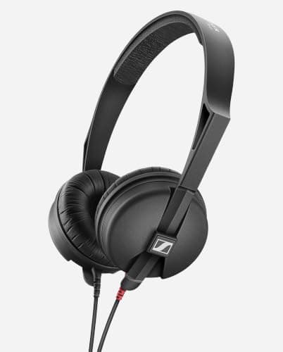 Sennheiser HD 25 LIGHT Lightweight On-Ear DJ & Monitoring Headphones | Robust Single Headband Design | 1.5M Dual-Sided Detachable Cable & 1/4" Jack Adaptor Included | Black (508664) — view 6